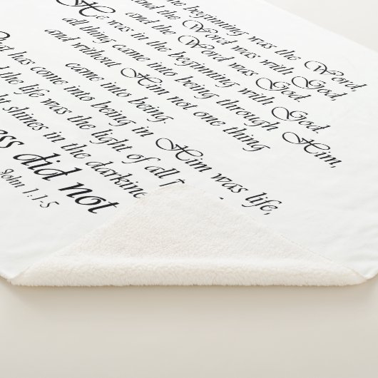 SchriftWort Gottes Decke Johns 1 Sherpa Sherpadecke (3/4)