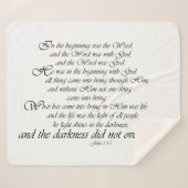 SchriftWort Gottes Decke Johns 1 Sherpa Sherpadecke (Vorderseite (Horizontal))