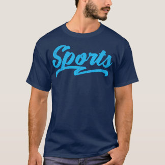 Schriftzeichen blau T-Shirt