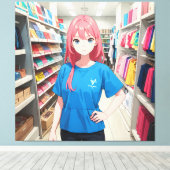 Schriftzeichen Canvas Print Leinwanddruck (Insitu (Holzboden))