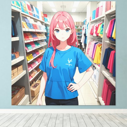 Schriftzeichen Canvas Print Leinwanddruck (Insitu (Holzboden))