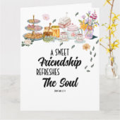 Schriftzeichen Faltkarte Sweet Friendship Karte (Gelbe Blume)