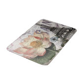 Schriftzeichen, französischer Botanischer Lotus pa Badematte (Schrägansicht)