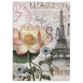 Schriftzeichen, französischer Botanischer Lotus pa Klemmbrett (Rückseite)