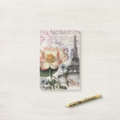 Schriftzeichen, französischer Botanischer Lotus pa Post-it Klebezettel (Auf Schreibtisch)