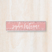 Schriftzeichen für Coral Pink Glitzer Türschild (Vorderseite )