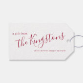 Schriftzeichen für die Schriftzeichen in Schriftze Geschenkanhänger (Vorderseite (Horizontal))