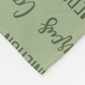 Schriftzeichen für Personalisierte, moderne grüne Fleecedecke (Ecke)