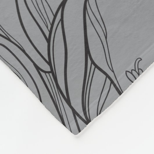 Schriftzeichen grau Fleece Blanket (Ecke)