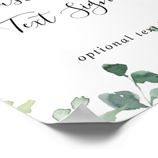 Schriftzeichen mit benutzerdefiniertem Text Poster (Ecke)