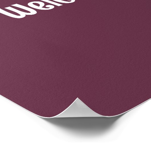 Schriftzeichen Poster (Ecke)