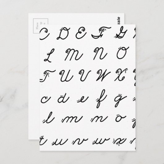 Schriftzeichen Postkarte (Vorne/Hinten)