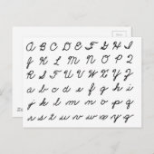 Schriftzeichen Postkarte (Vorne/Hinten)