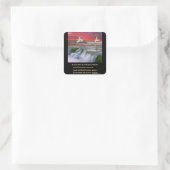 Schriftzeichen Quadratischer Aufkleber (Tasche)