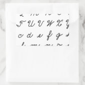 Schriftzeichen Rechteckiger Aufkleber (Tasche)