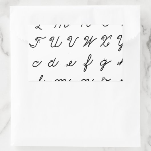 Schriftzeichen Rechteckiger Aufkleber (Tasche)