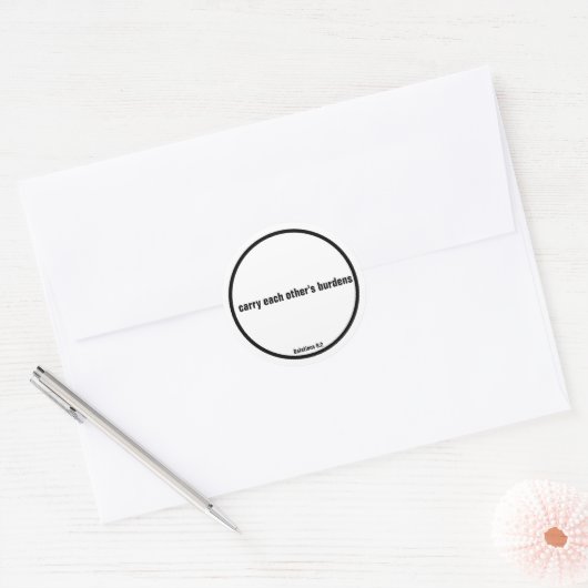 Schriftzeichen Runder Aufkleber (Umschlag)