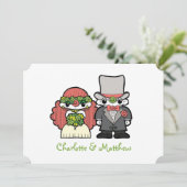 Schriftzeichen Whimsical Wedding Einladung (Stehend Vorderseite)