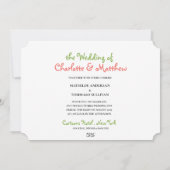 Schriftzeichen Whimsical Wedding Einladung (Rückseite)