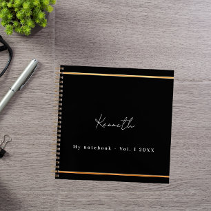 Schriftzug Black Gold minimalistisch Notizblock