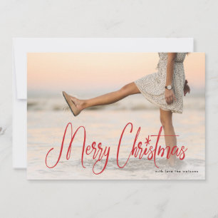 Schriftzug Handschrift Frohe Weihnachten Fotokarte