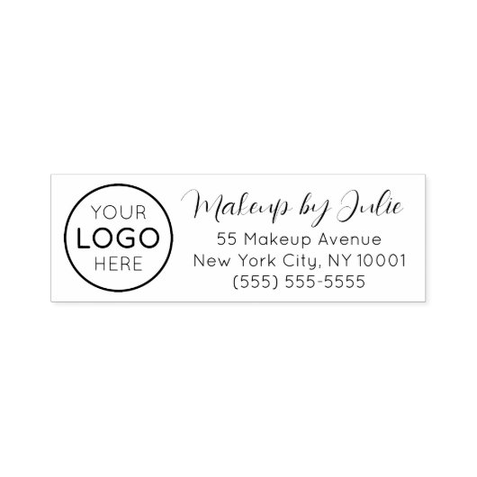Schriftzug Makeup-Studio Name und Logo Rücksendead Permastempel (Design)
