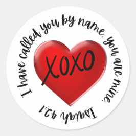 Schriftzüge (Isaiah 42:1) Runder Aufkleber