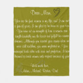 Schriftzypografie Fleecedecke (Vorderseite)