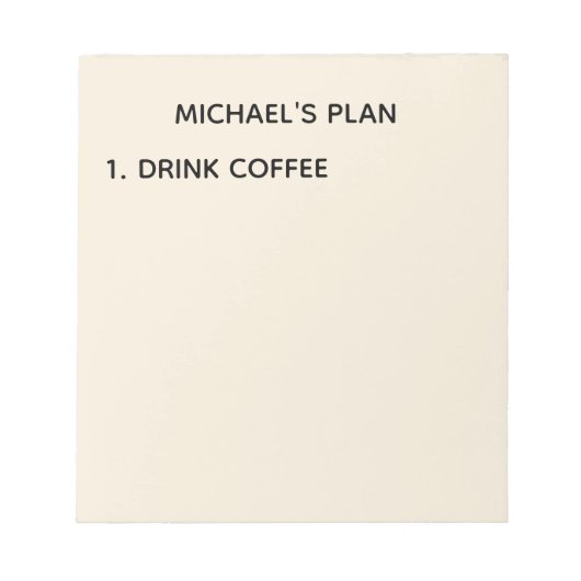 Schritt 1 Notepad Notizblock (Vorderseite)