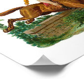 SCHRITT 3 Vintages amerikanisches Pferderennen Poster (Ecke)