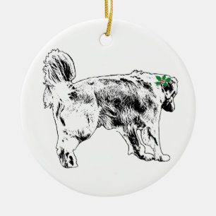 Schritt auf dem Ast Keramik Ornament