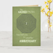 Schritt-Erholungs-Jahrestags-Karte des Karte (Gelbe Blume)