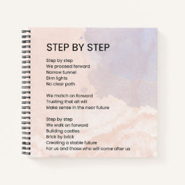 Schritt für Schritt - Ermächtigung Gedicht Gedicht Notizblock