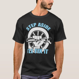 Schritt für Schritt repariere ich es - Funny Vater T-Shirt