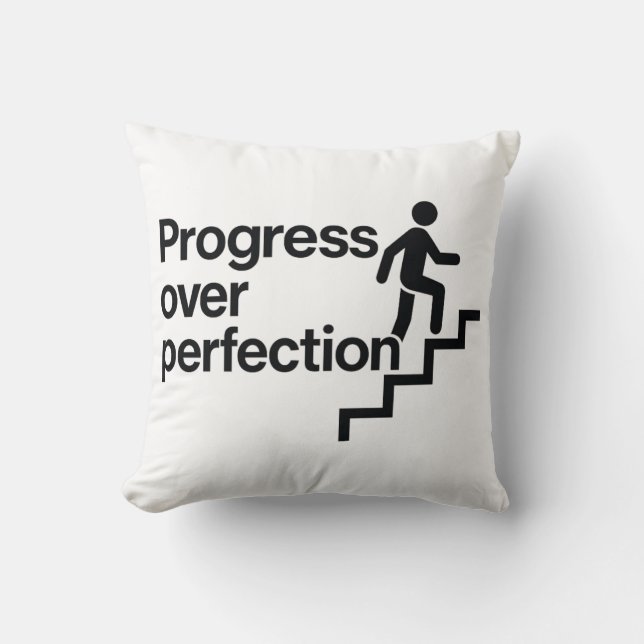 Schritt für Schritt vorwärts Kissen (Vorderseite)