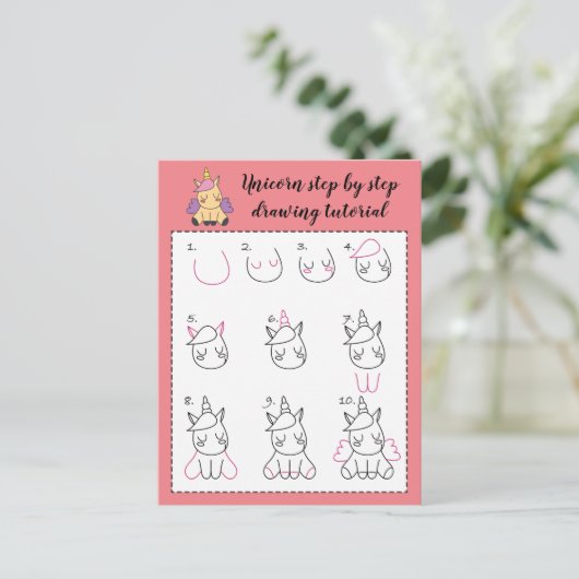 Schritt für Schritt zeichnend Tutorial Postkarte (Stehend Vorderseite)