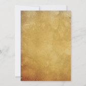 Schritt in 21 schicke, florale Gold Heelse Geburts Einladung (Rückseite)