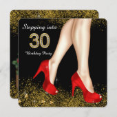 Schritt in das 30. 30. Geburtstag-Party Einladung (Vorne/Hinten)