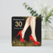 Schritt in das 30. 30. Geburtstag-Party Einladung (Stehend Vorderseite)