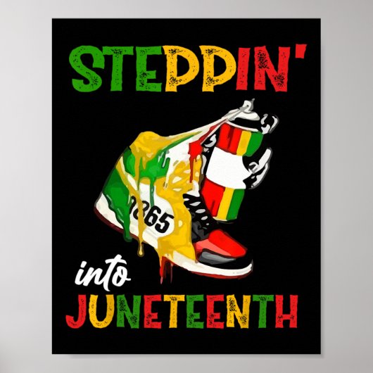 Schritt in den 19. Juni 1865 Pride Black African Poster (Vorne)