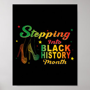 Schritt in den afroamerikanischen Geschichtsmonat Poster