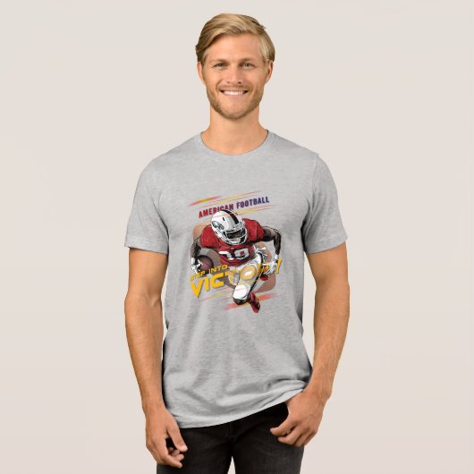 Schritt in den Sieg | Herren Tri-Blend Shirt (Vorderseite voll)