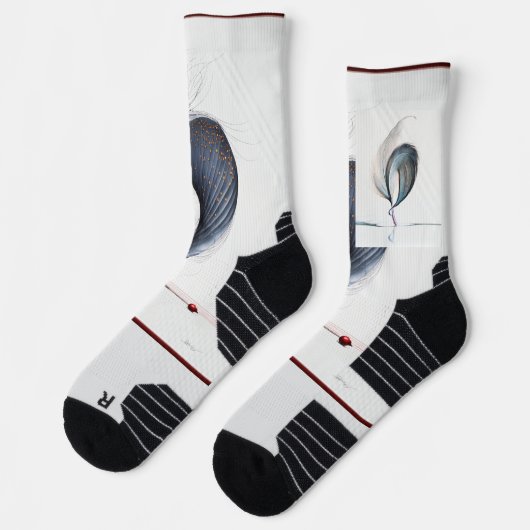 Schritt in den Stil Socken (Links)