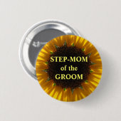 Schritt-Mama des Bräutigams Button (Vorne & Hinten)