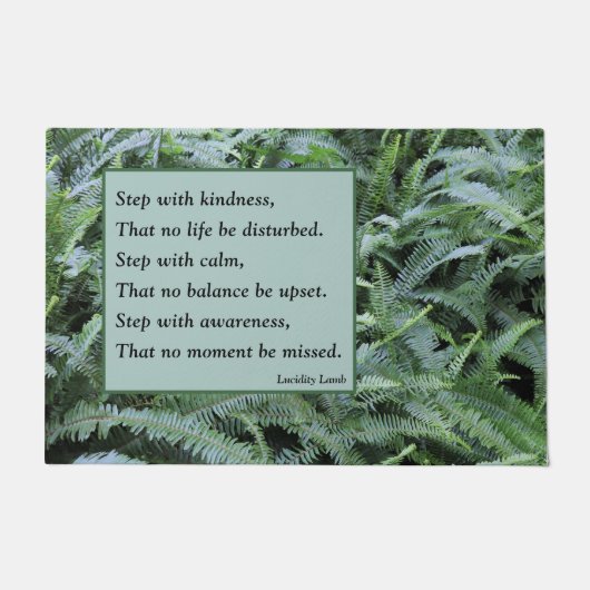 Schritt mit Calm Doormat Fußmatte (Vorderseite)