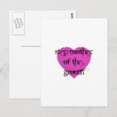 Schritt Mutter des Bräutigams Postkarte (Vorne/Hinten)