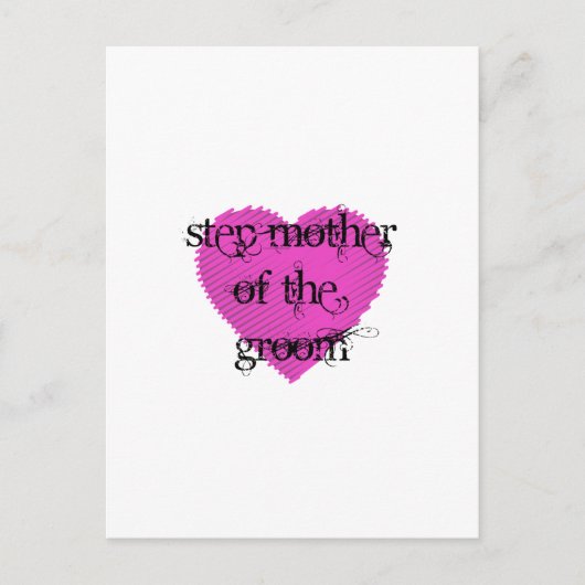 Schritt Mutter des Bräutigams Postkarte (Vorderseite)
