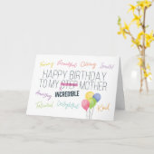 Schritt Mutter Geburtstag, du bist unglaublich! Karte (Gelbe Blume)