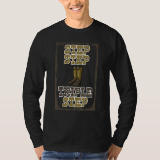 Schritt Schritt Dreifach-Linientanz-Süchtiger Schu T-Shirt
