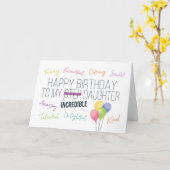 Schritt Tochter Geburtstag, Sie sind unglaublich! Karte (Gelbe Blume)